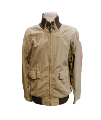 Blouson beige brillant des détails fins